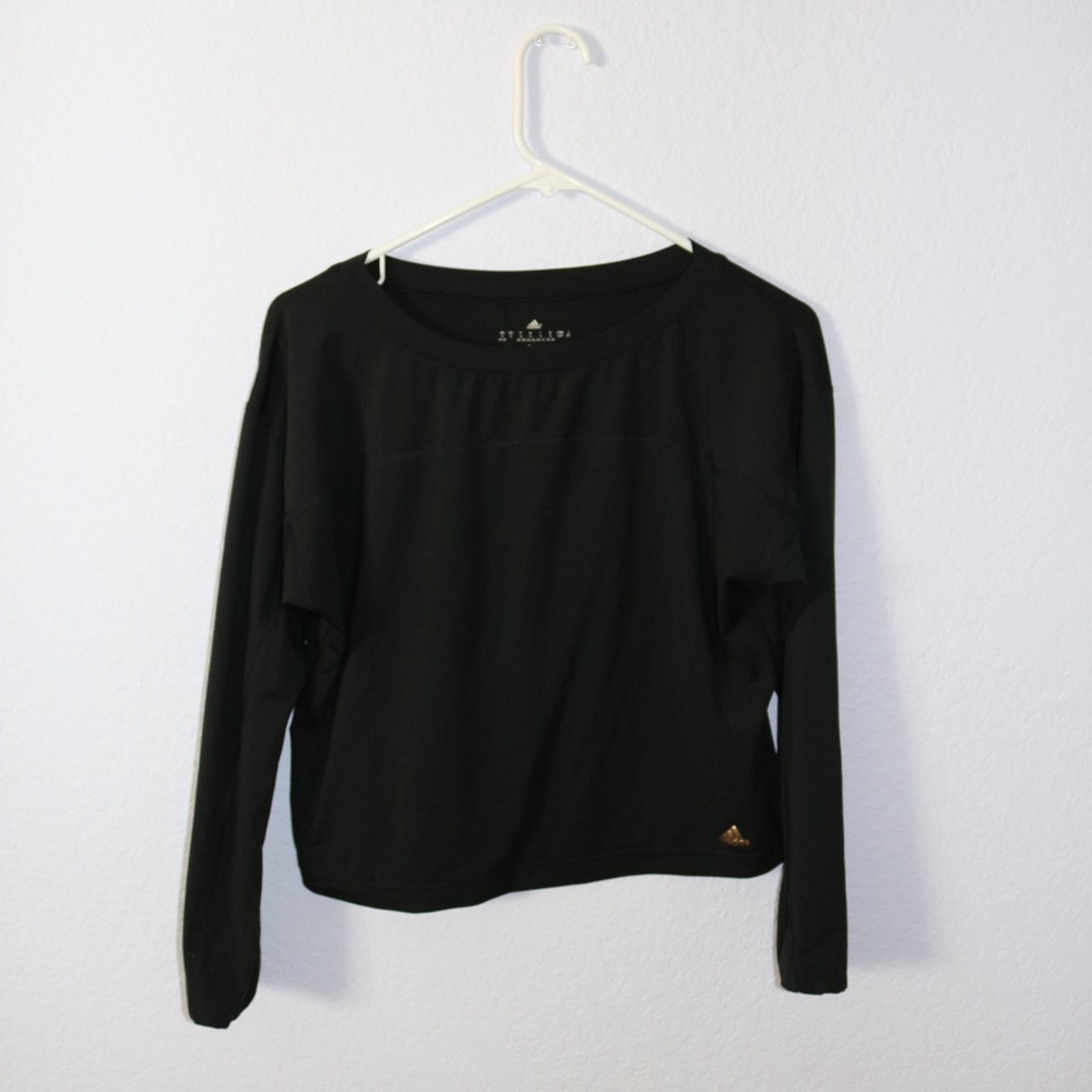Adidas long sleeve cropped workout shirt